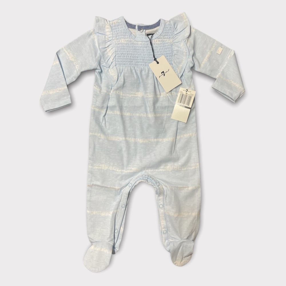 🏷 NWT - 7 For All Mankind | Smocked Ruffle Footie